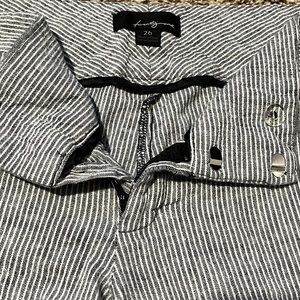 Brand- Twenty One  Size- 26  Condition- Worn  Color- White and Blue Striped
